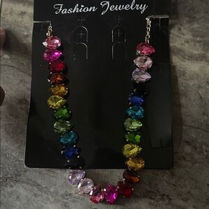 Fashion Jewelry Vibrant Gemstone Necklace